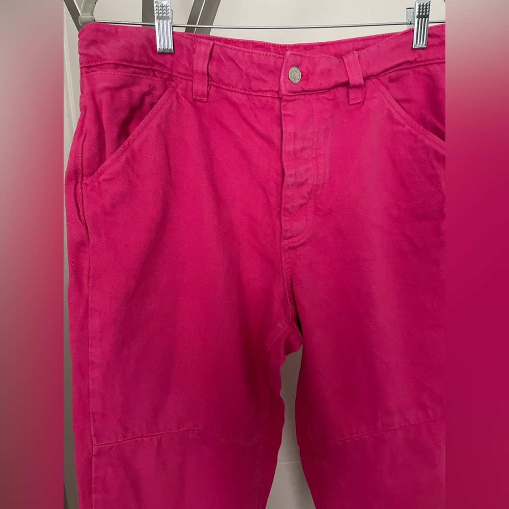 Zara Straight Fit Pink Denim Pants - Picture 4 of 5